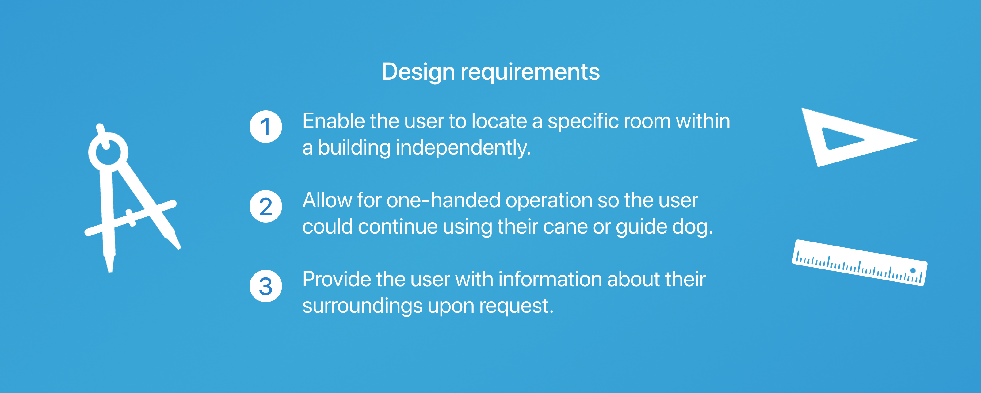 Image of our design requirements.
